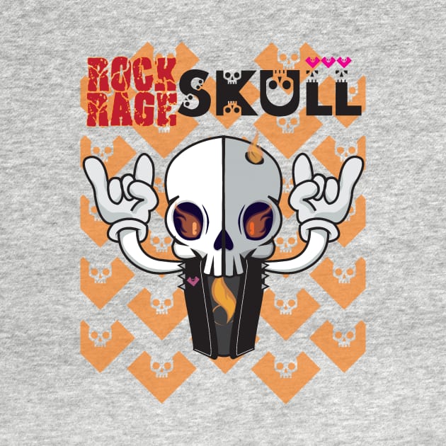 Rock Rage Skull by doodsai